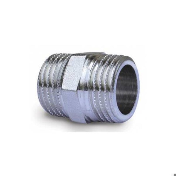 Nipplo in ottone cromato  (280)  da  3/4