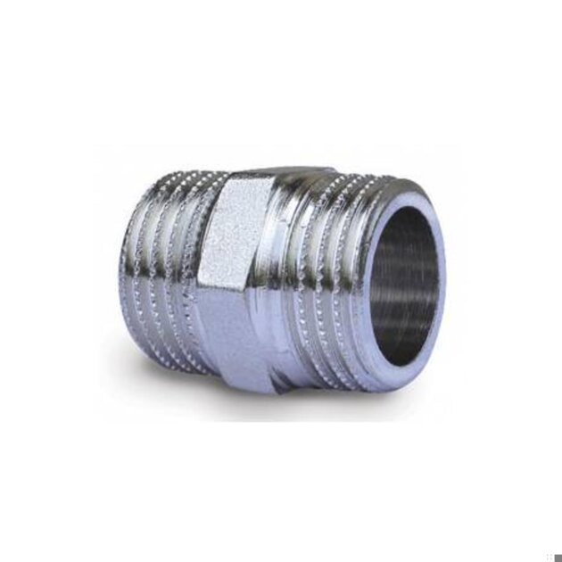 Nipplo in ottone cromato  (280)  da  3/4