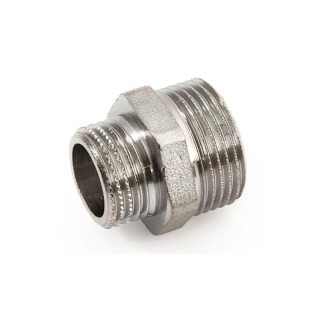 Nipplo ridotto in ottone cromato  (245)  da  1' x 1/2