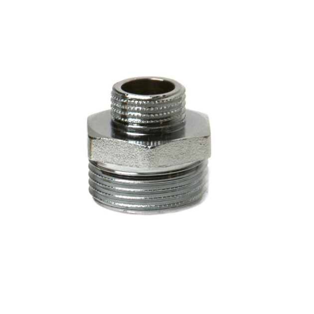Nipplo ridotto in ottone cromato  (245)  da  1' x 3/4