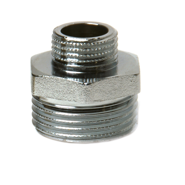 Nipplo ridotto in ottone cromato  (245)  da  1' x 3/4