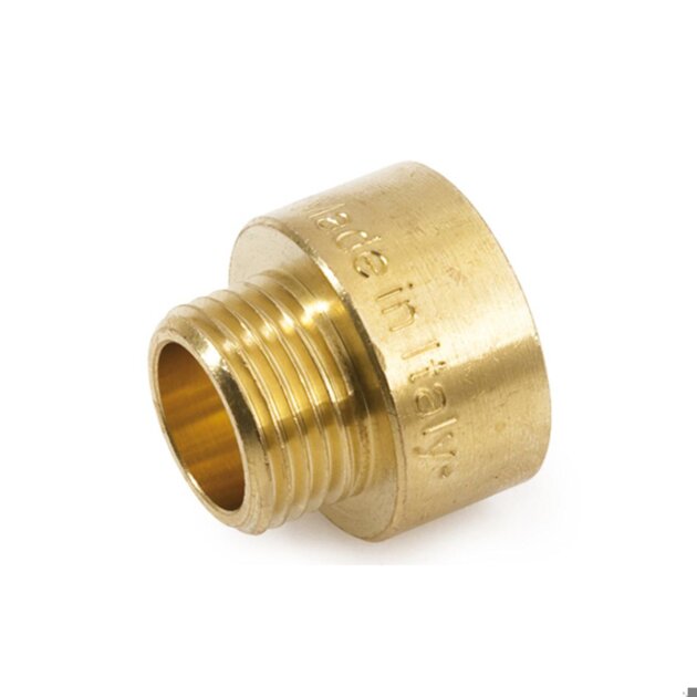 Prolunga ridotta in ottone  (246)  da  1' x 1'1/4 x 15 mm.