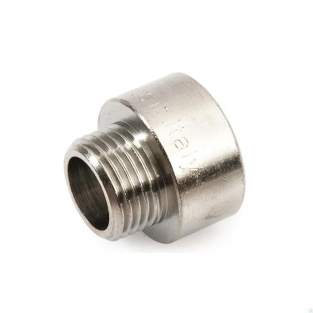 Prolunga ridotta  ottone cromato (246) da 3/4 x 1' x 15 mm.