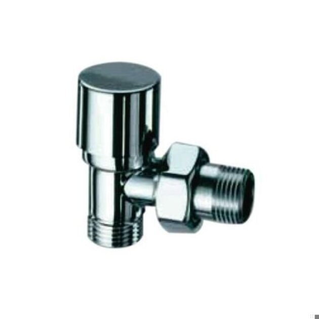 Detentore ad angolo cromato per rame da  12 x 1/2