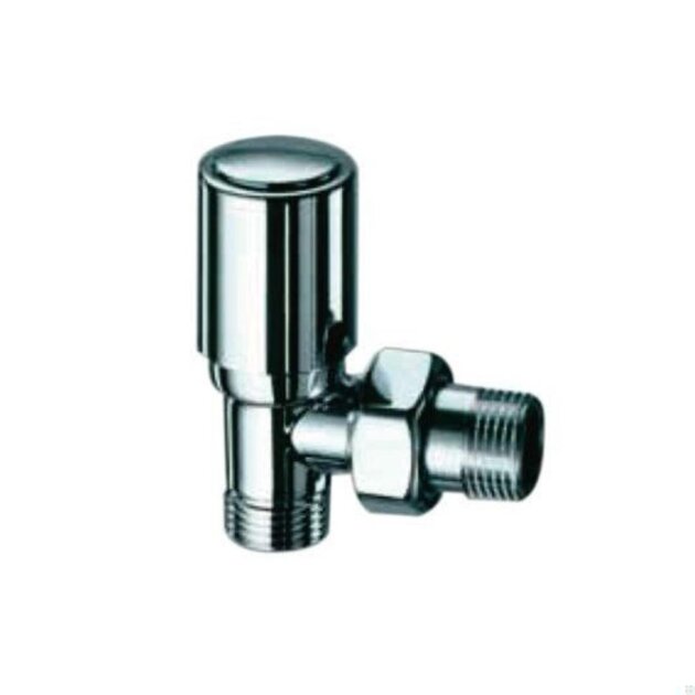 Valvola ad angolo cromata per rame da 16 x 1/2
