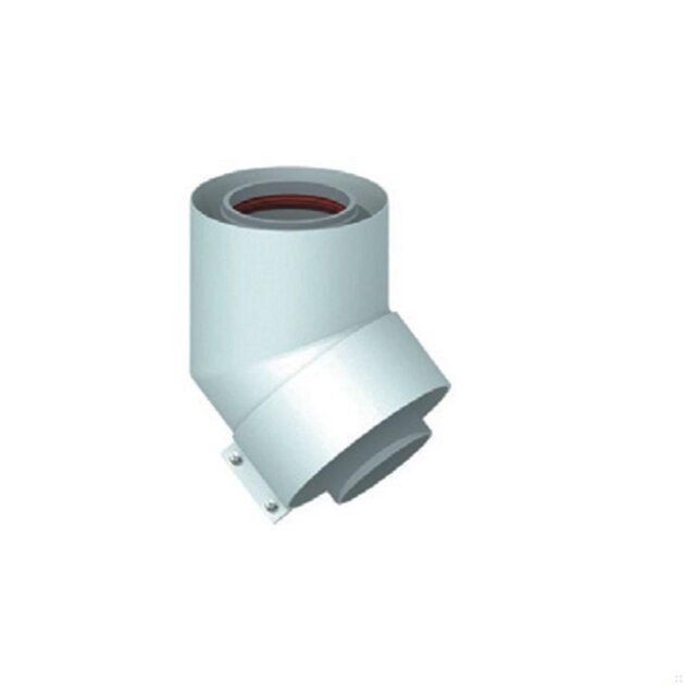 Ariston - Curva scarico fumi coassiale a 45° per caldaia