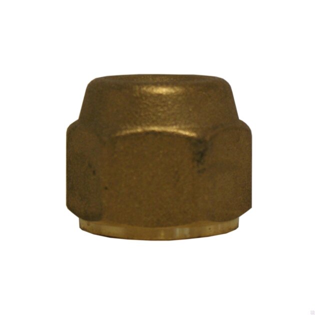 Controdado ridotto in ottone per climatizzatore da 5/8 x 1/2