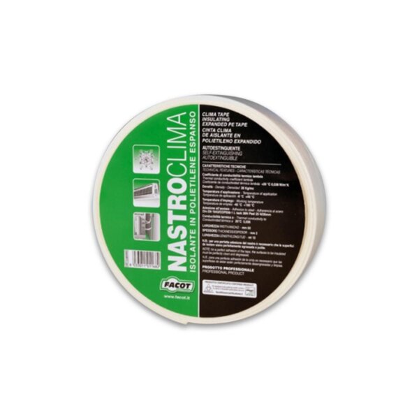 Nastro adesivo per isolamento tubo condizionamento (rot. 50mm x 10ml)