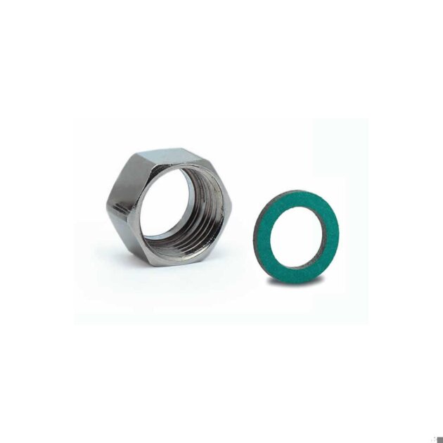 Eurotis - Dado con guarnizione per tubo in acciaio inox per acqua/solare DN 12 1/2