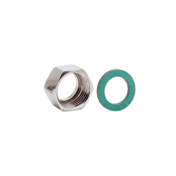 Dado con guarnizione per tubo in acciaio inox per acqua/solare DN 20 1'