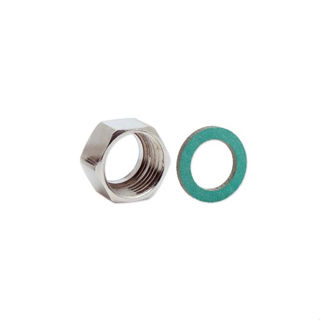 Dado con guarnizione per tubo in acciaio inox per acqua/solare DN 20 1'