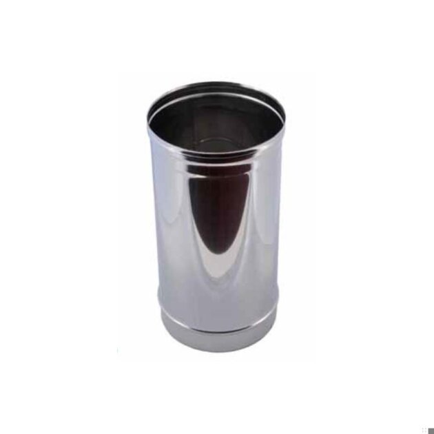 Canna fumaria acciaio inox AISI 304 da 120 x 1.000 mm.
