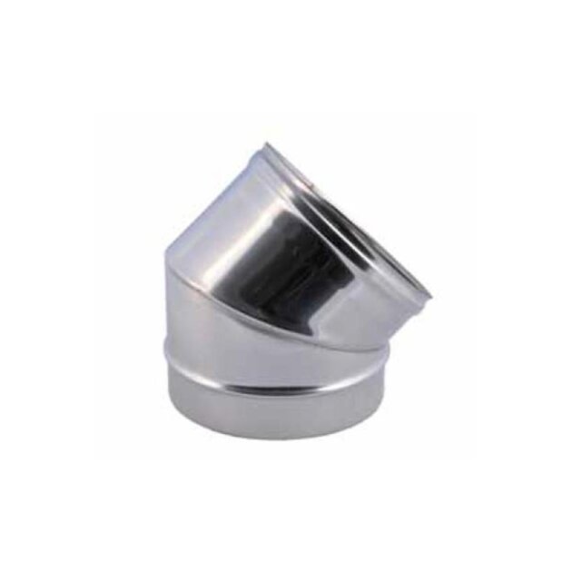 Curva in acciaio inox 45° AISI 304 da 150