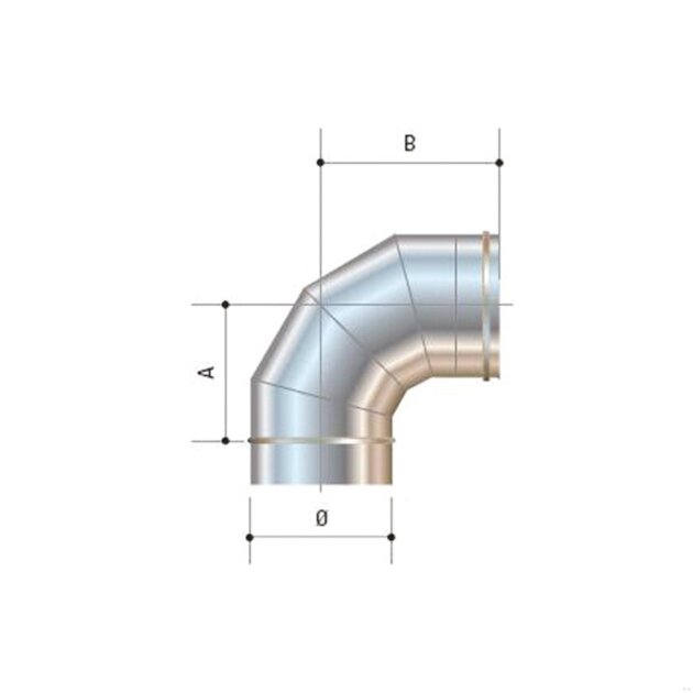 Cordivari - Curva in acciaio inox 90° AISI 316L da 130