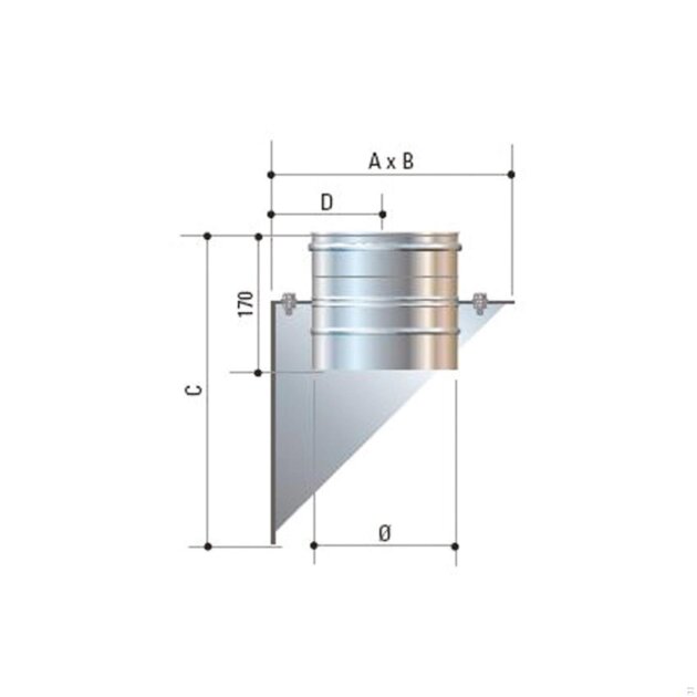 Cordivari - Supporto murale con tubo in acciaio inox AISI 316L da 250
