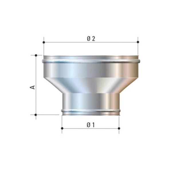 Manicotto FF. inox AISI 304  da 300