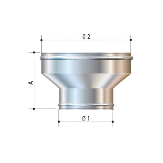 Cordivari - Manicotto FF. in acciaio inox AISI 316L da 300x250