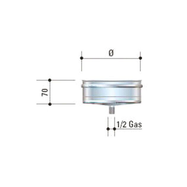 Cordivari - Tappo scarico condensa in acciaio inox AISI 316L da 120