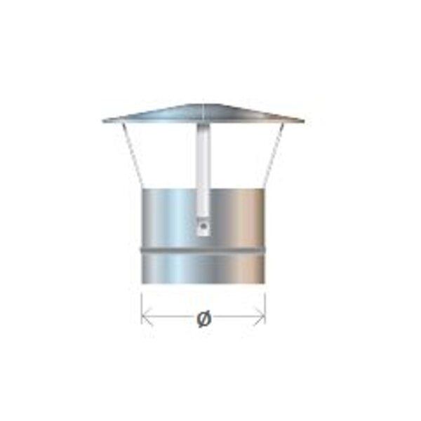Cordivari - Cappello cinese in acciaio inox AISI 316L da 130