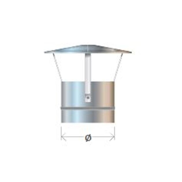Cordivari - Cappello cinese in acciaio inox AISI 316L da 130