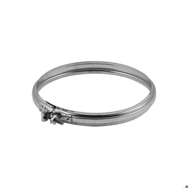 Fascetta di bloccaggio in acciaio inox per canna fumaria AISI 304 da 80