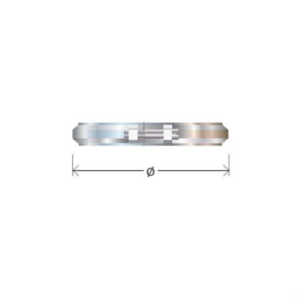 Cordivari - Fascetta di bloccaggio in acciaio inox pper canna fumaria AISI 316L 200
