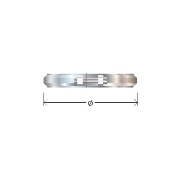 Cordivari - Fascetta di bloccaggio in acciaio inox pper canna fumaria AISI 316L 200