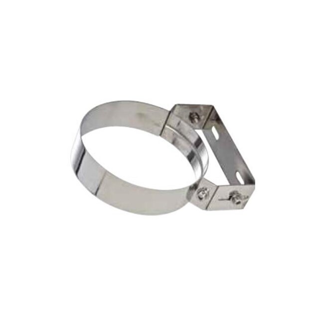 Fascetta murale registrabile in acciaio inox per canna fumaria AISI 304/D.P. 150