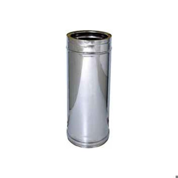 Canna fumaria doppia parete in acciaio inox  AISI 316L/304 da 100-150x1000mm