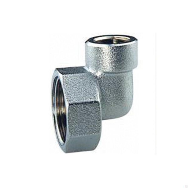 Raccordo FF in ottone cromato a squadra da 3/4 x 1/2 FAR