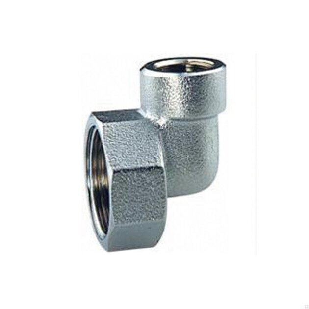 Raccordo FF in ottone cromato a squadra da 3/4 x 1/2 FAR