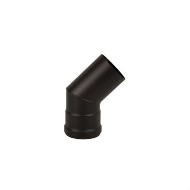 Curva  MF a  45° per scarico fumi stufa a pellet da Ø 120 mm.