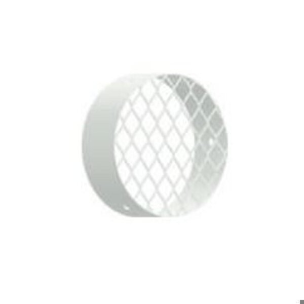 Griglia mandata in alluminio bianco per tubo canalizzazione stufa a pellet da Ø 60 mm