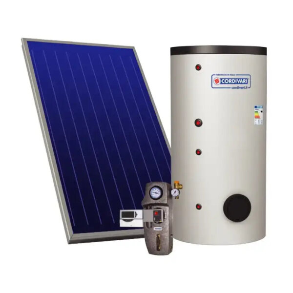 Sistema solare termico Eco Basic da 200lt.2,5mq t/inclinato circolazione forzata