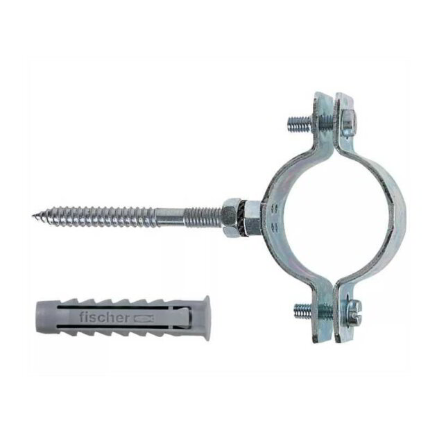 Collari in acciaio zincato da 1'1/2  FISCHER  (CPS),  2 pz.