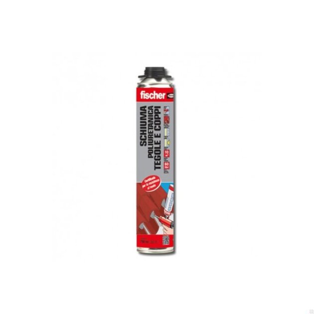 Fischer - Schiuma poliuretanica tegole e coppi per pistola, 750 ml
