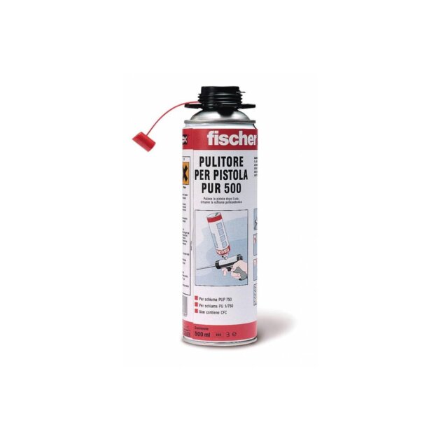 Fisher - Pulitore per schiuma poliuretanica e per pistola, 500ml