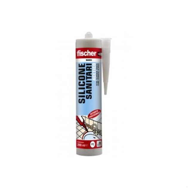 Fischer - Cartuccia sigillante acetico antimuffa trasparente, 280ml