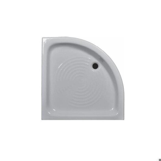 Piatto doccia semicircolare in ceramica 80 x 80 H. 11
