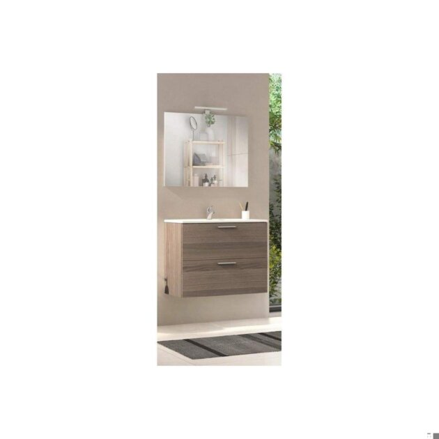 Composizione bagno SMART 60 fin. Cordoba 2 cass.specchio/led