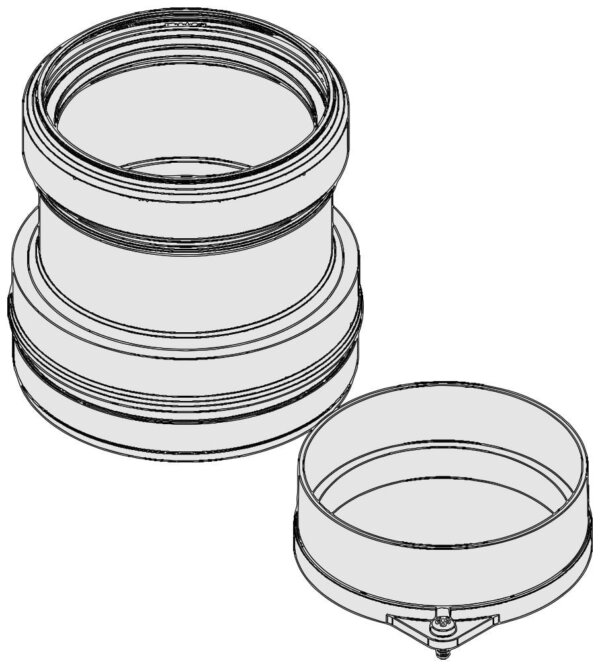 Kit Sdoppiatore per caldaie a condens. START/RLT Diam. 80  RIELLO